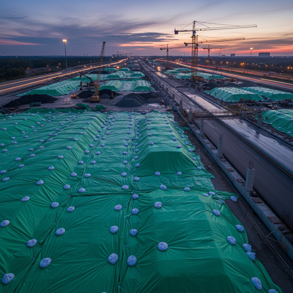 Highway Construction Sheet - Color: Blue