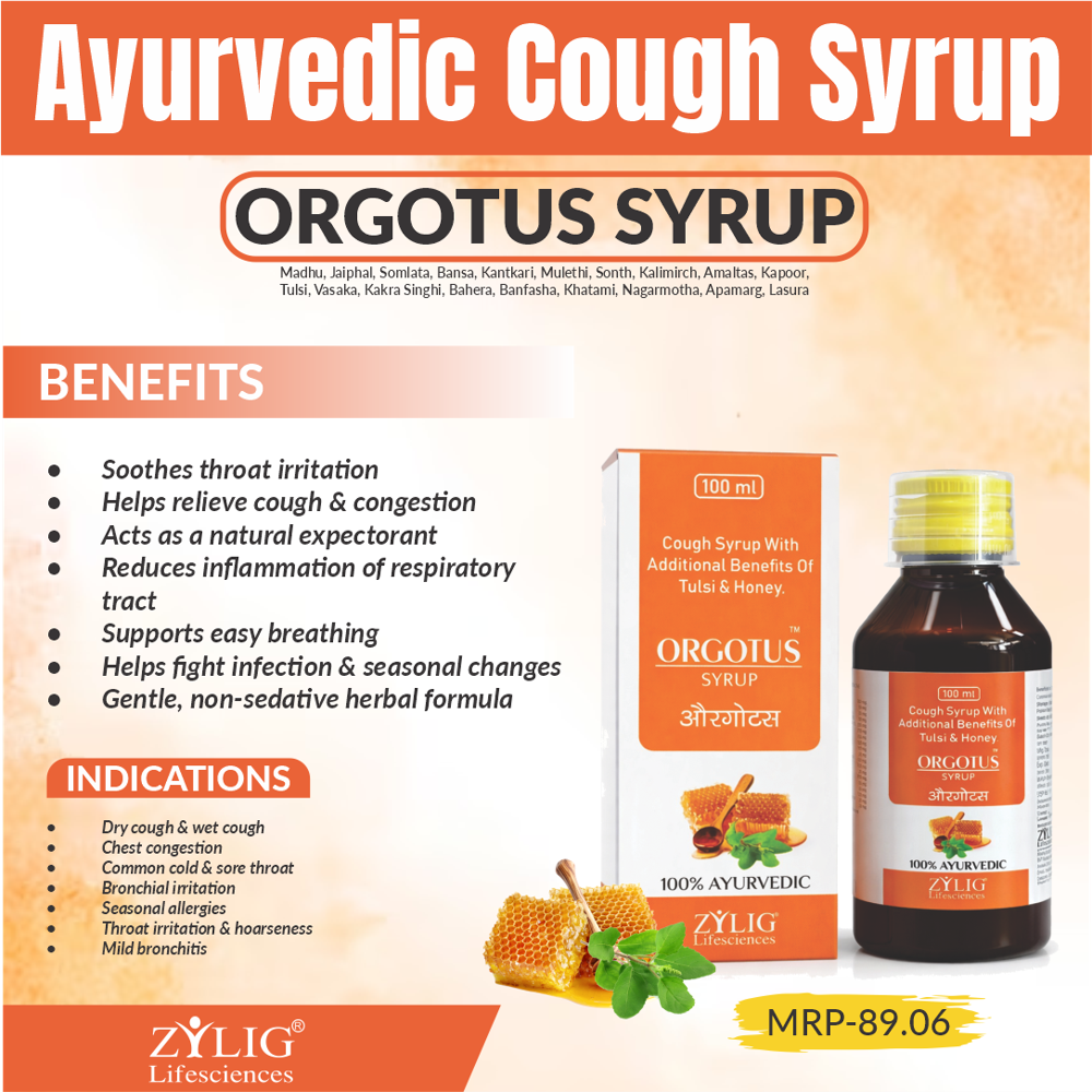 Orgotus Cough Syrup - Storage Instructions: Room Temperature