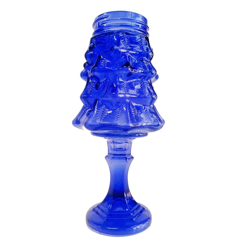 Christmas Tree Design Mason Jar With Base