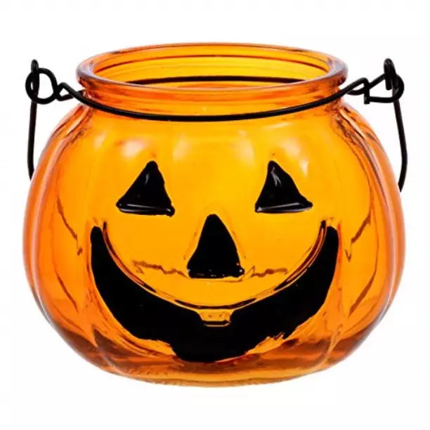 Halloween Pumpkin Lantern Glass Pumpkin