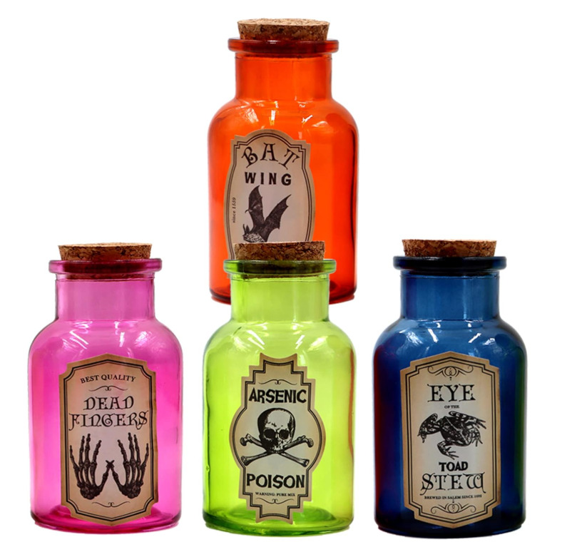 Halloween Glass Potion Bottle
