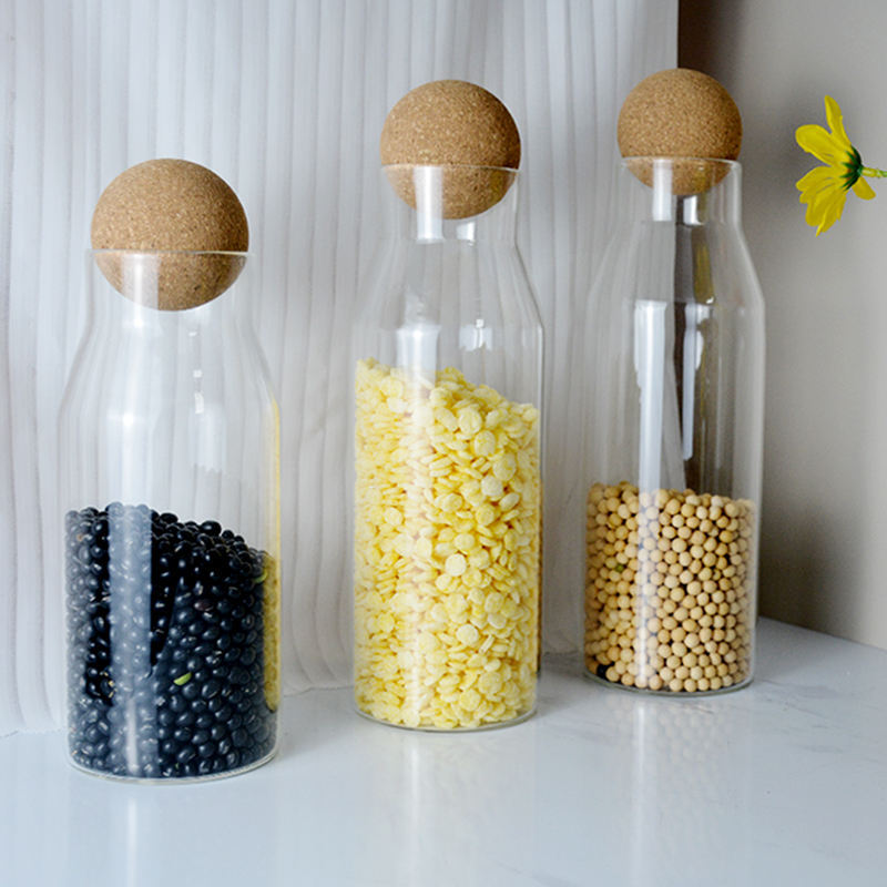 Kitchen Glass Storage Bottles