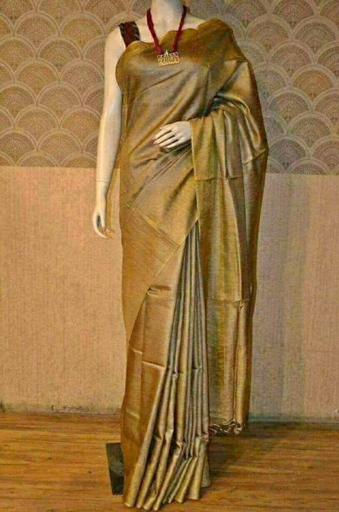 Handloom Pure Tussar Munga Silk Saree
