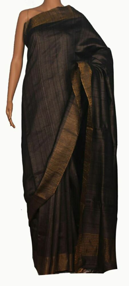 Handloom Pure Tussar Desi Silk Saree