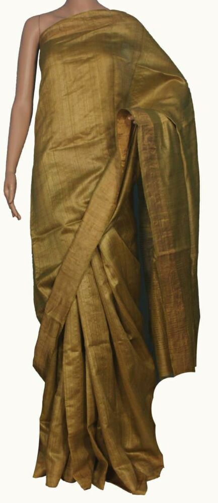 Handloom Pure Tussar Desi Silk Saree