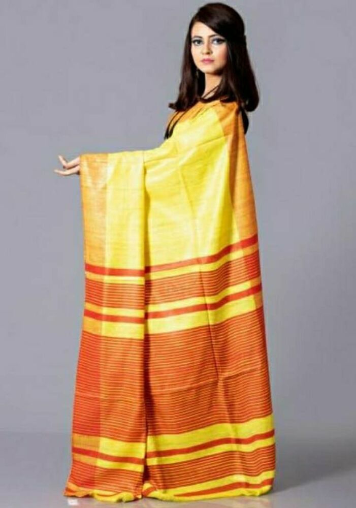 Handloom Pure Tussar Gichha Silk Saree