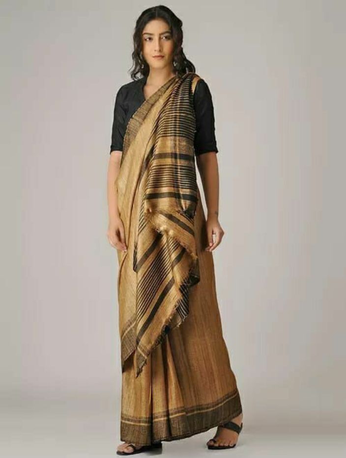 Handloom Pure Tussar Gichha Silk Saree