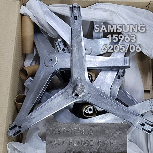 Washing Machine Drum Hub Spider Bracket Shaft - Color: Silver