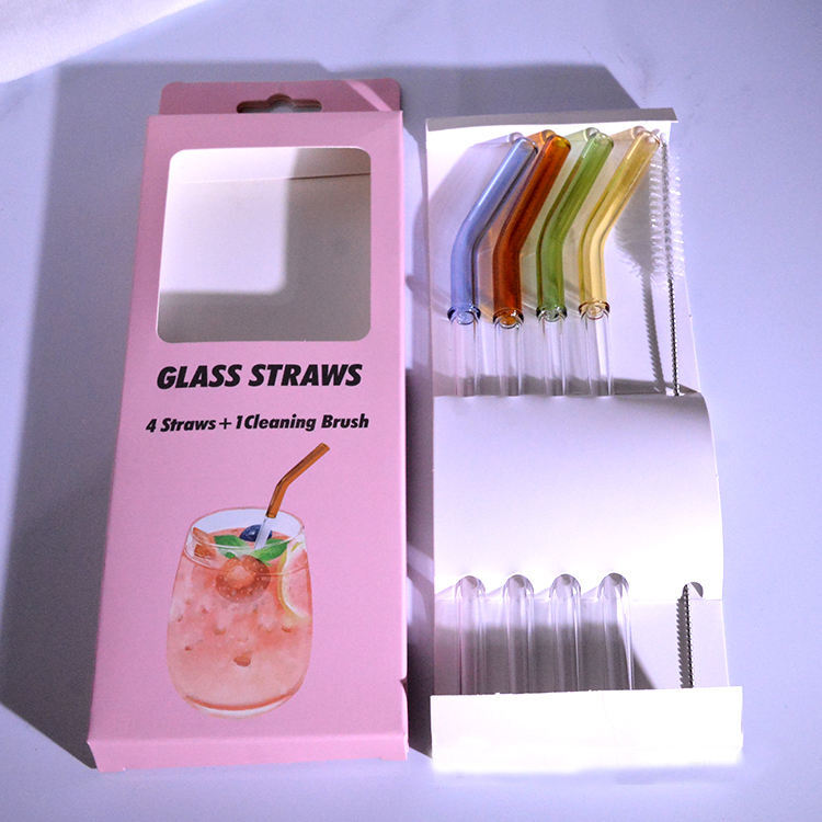 Creative Reusable Eco-Friendly Borosilicate Straw for Water Milk Juice