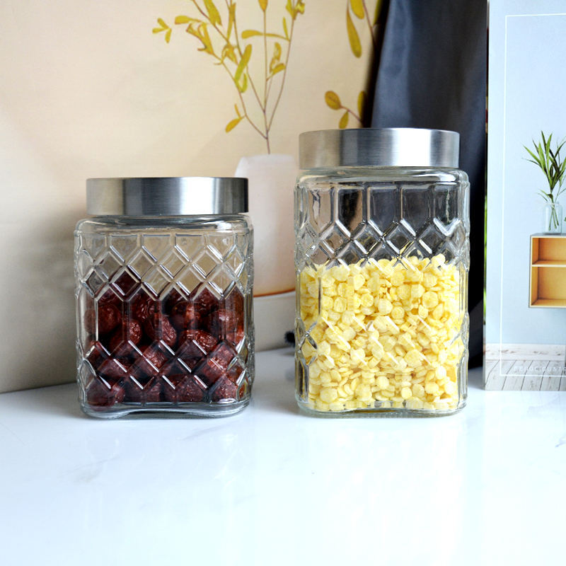 Airtight Food Storage Containers for Kitchen Nut Snack Storage Jar with Lid