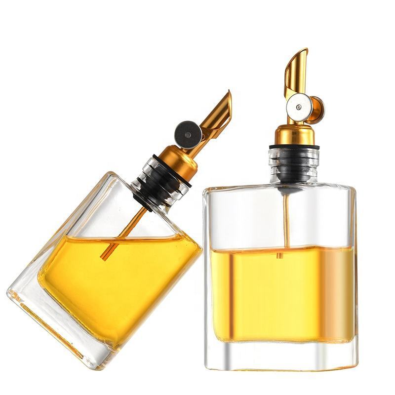 Luxury clear Oil Jar Bottle Glass Dispenser 200ml