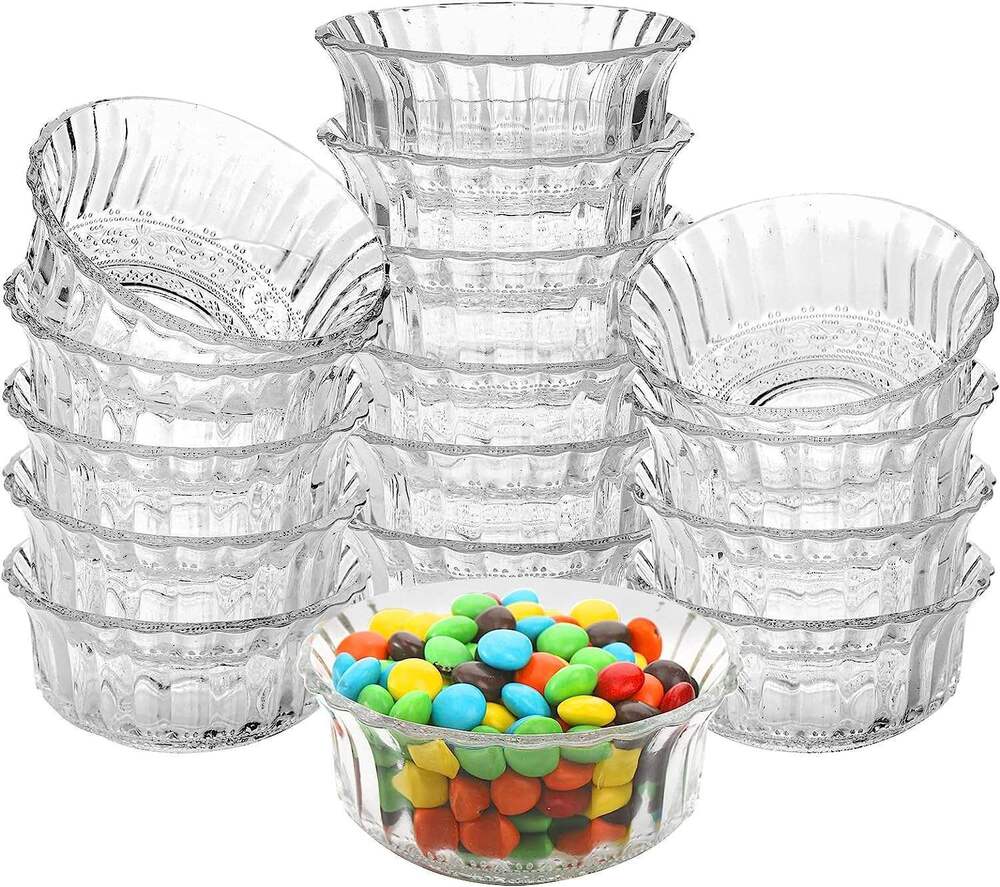 18 Pcs 5 Inch Glass Bowls, 10 Oz Glass Salad Bowls Set