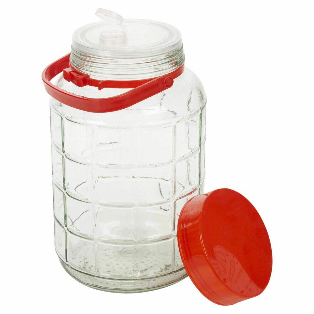 02_Extra Large Glass Preserve Food Beverage Juice Airtight Container Jar 5L 8L 10L