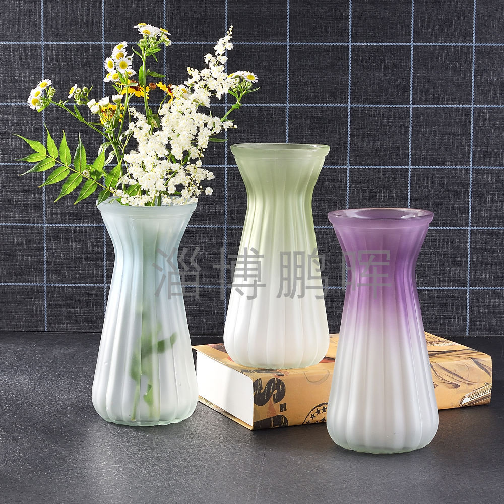 Luxury Glass Table Vases Wedding Art Decoration Flower Bottle Vases Retro Vase