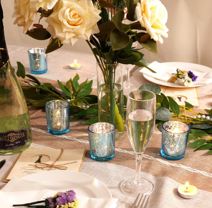 Mercury Glass Candle Holder