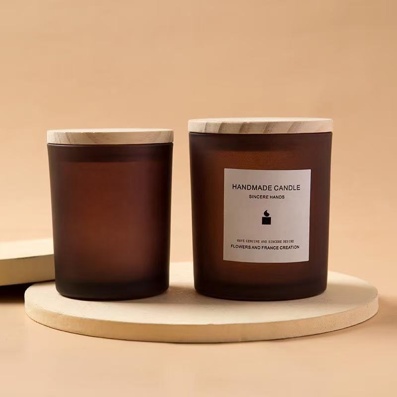 200ml 300ml 430ml Colored Glass Candle Jar