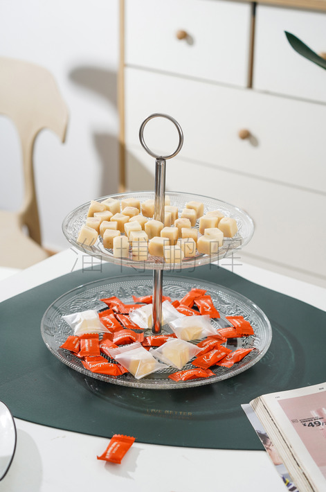 2 Tier Eco-Friendly European Style Dessert Cake Stand Glass Serving Fruit Plates Dish for Wedding