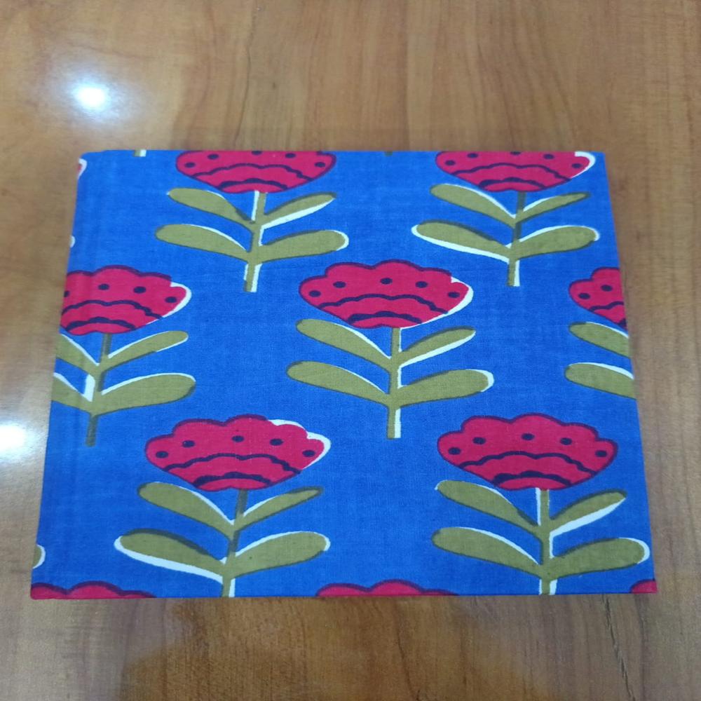 Hand Block Printed Cotton Fabric Covered Diary