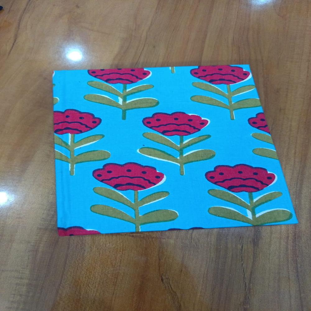 Hand Block Printed Cotton Fabric Covered Diary