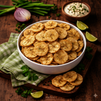 Banana Chips Cream Onion Flavour - Packaging Size: 80g