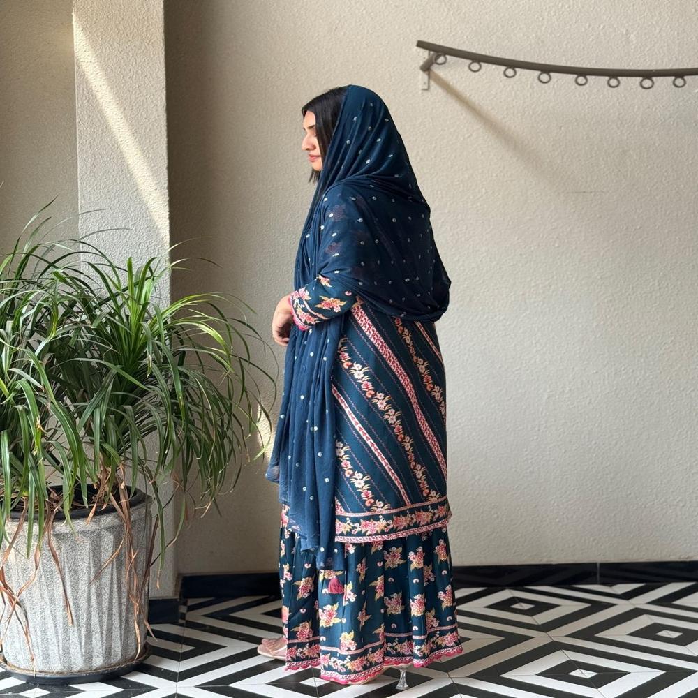 Blue Traditional Kurti Design