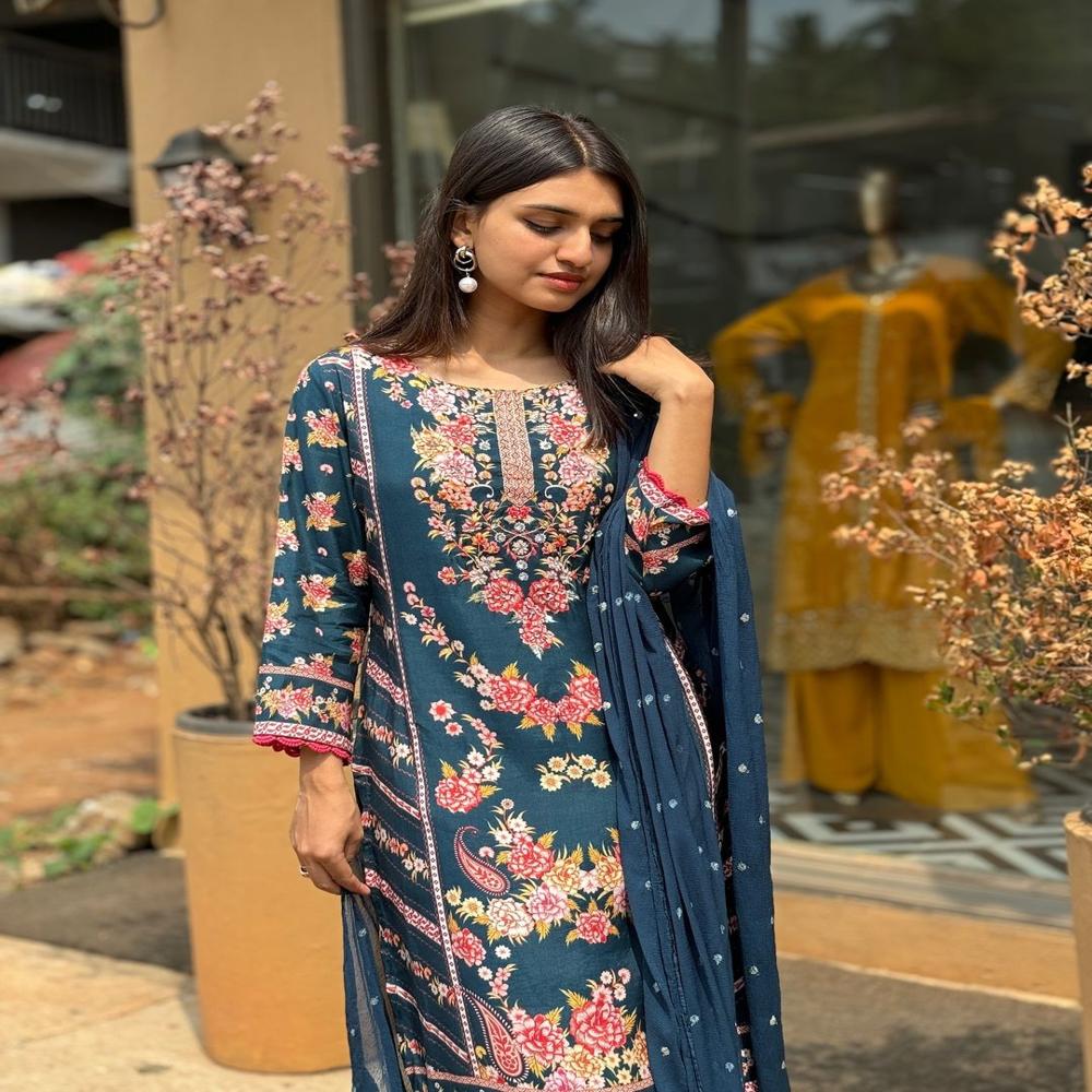 Blue Traditional Kurti Design