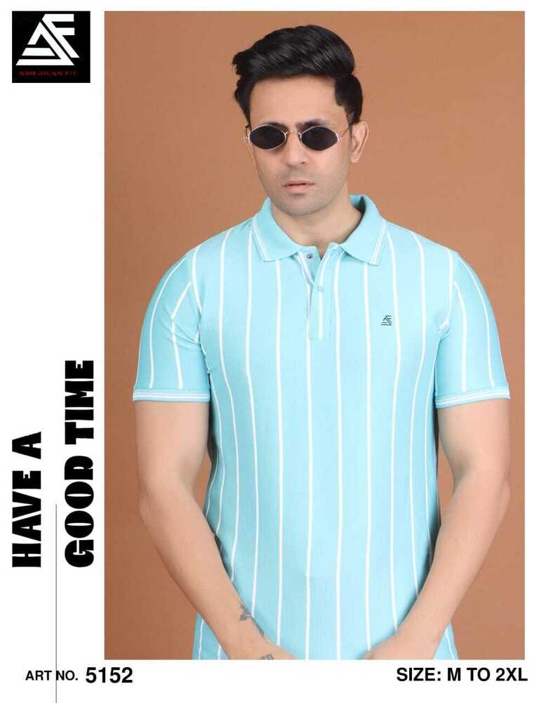 Cotton Jaquard Collar Tshirt