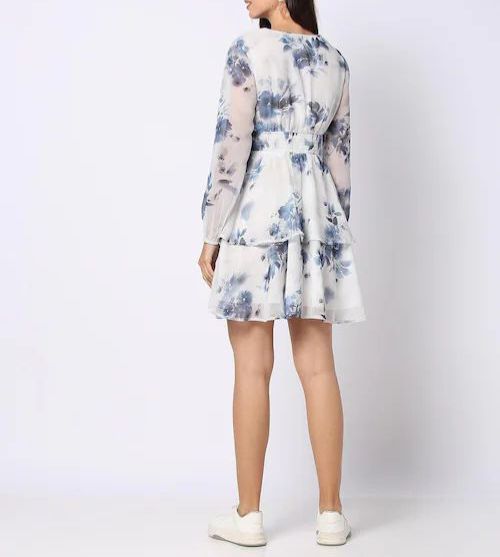 Ladies Floral Printed Western Dress