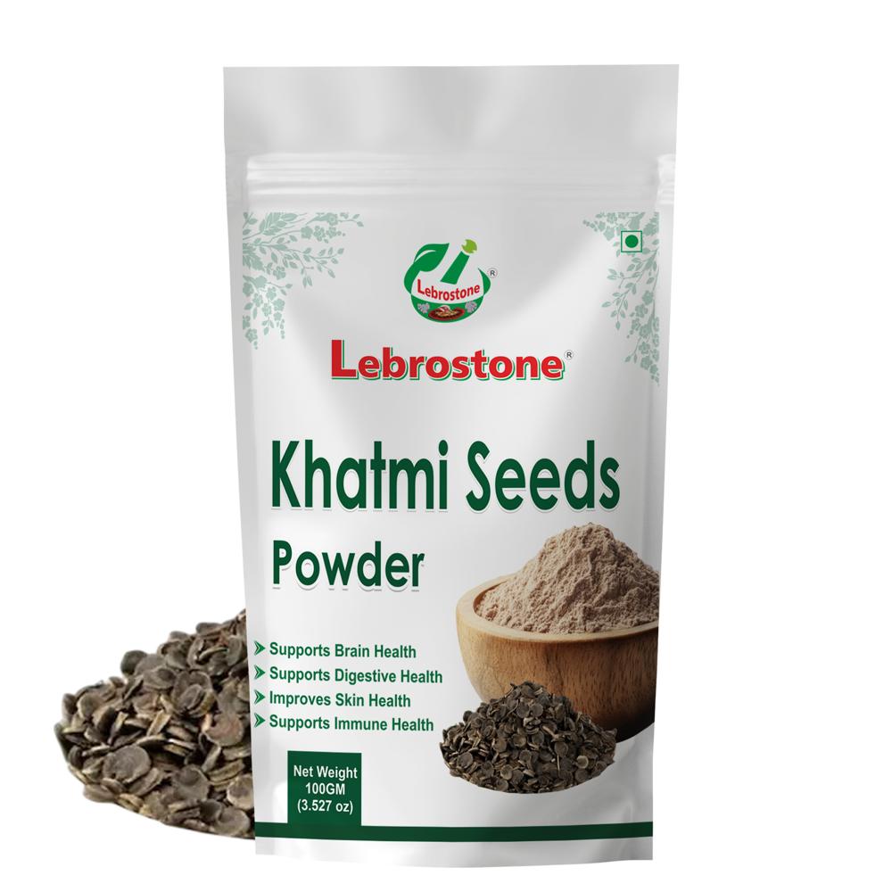 Lebrostone Khatmi Seeds Powder | Herbal Powder for Digestive Health, Anti-Inflammatory, Respiratory Support & Skin Care | 100g