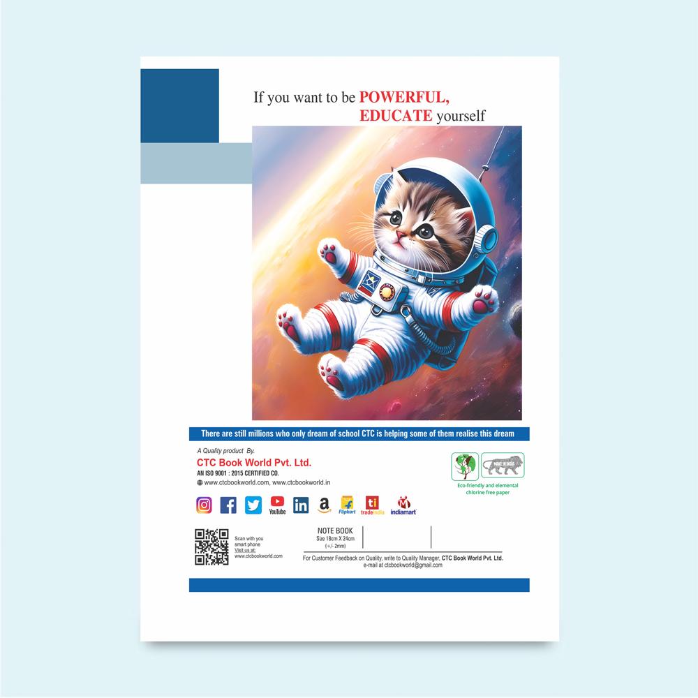 CTC 3-in-1 5 line Notebook 200 Pages | 5-Line, 4-Line & Square Box Combined | High-Capacity Junior Copy | Prime Series Foundation Stationery | Bulk Multi-Subject Writing Notebook