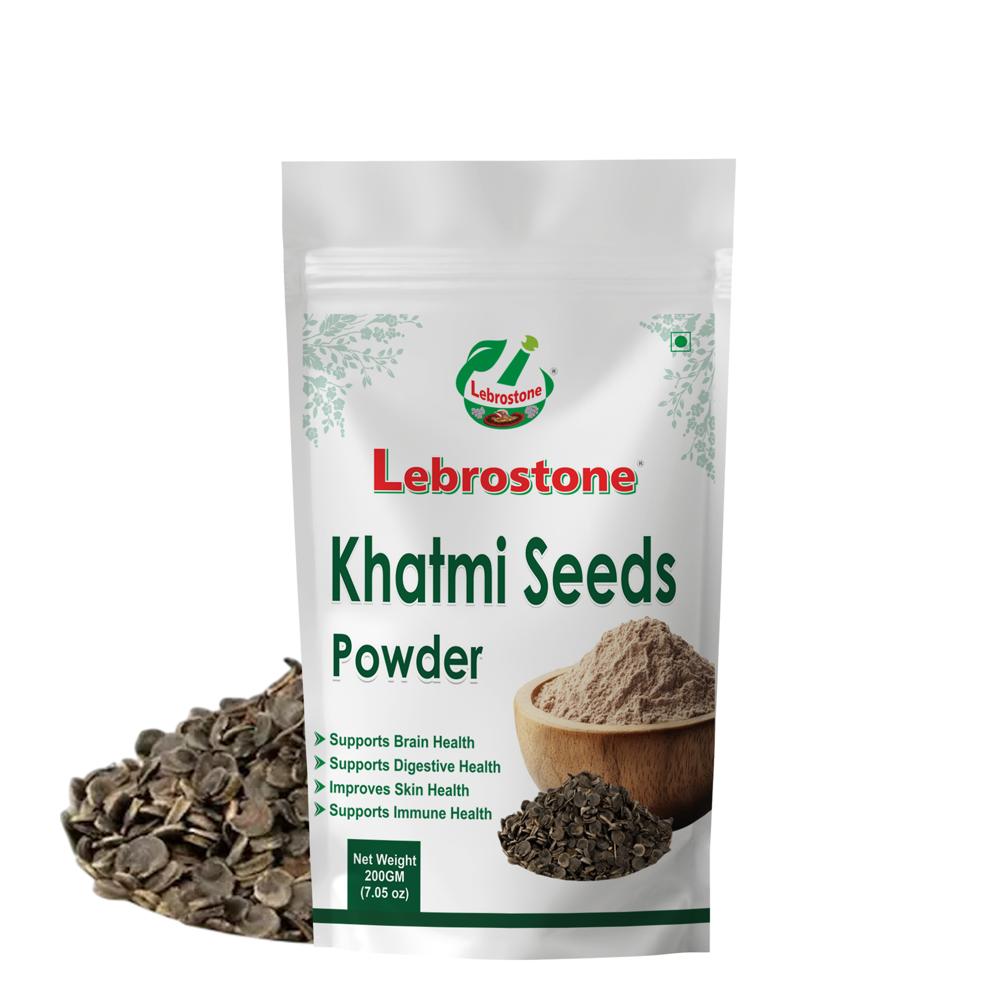 Lebrostone Khatmi Seeds Powder | Herbal Powder for Digestive Health, Anti-Inflammatory, Respiratory Support & Skin Care | 100g