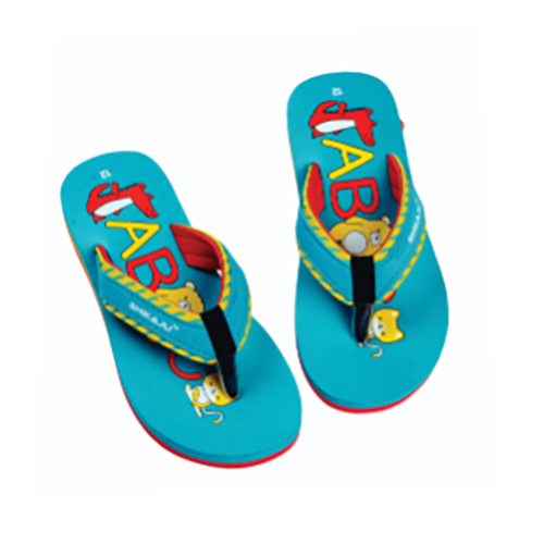 Blue printed footwear