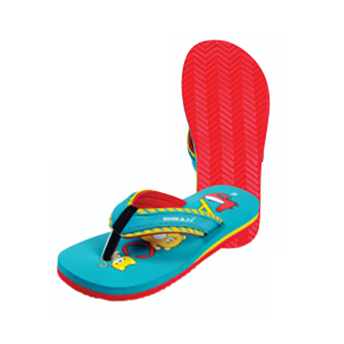 Blue printed footwear