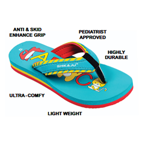 Blue printed footwear