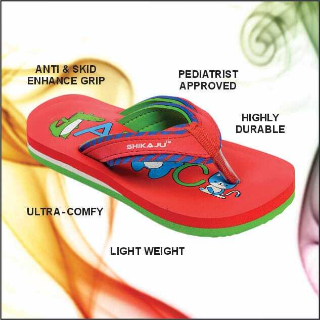 Shikaju Red prinetd Kids Footwear