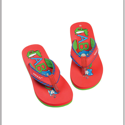 Red printed kids footwear