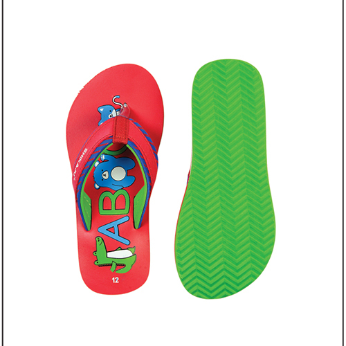 Red printed kids footwear