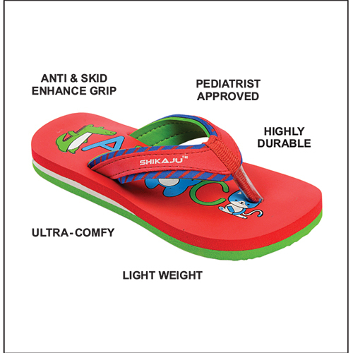 Red printed kids footwear