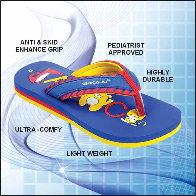 Shikaju Blue and yellow Kids Footwear