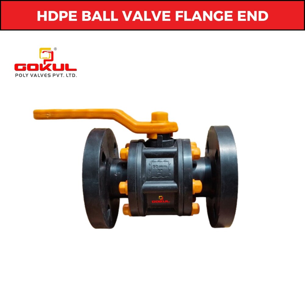 Hdpe Electrofusion Ball Valve - Hdpe Material, Size 40mm To 110mm, Color Black | Flange Connection, Medium Pressure, Industrial Water Line Usage