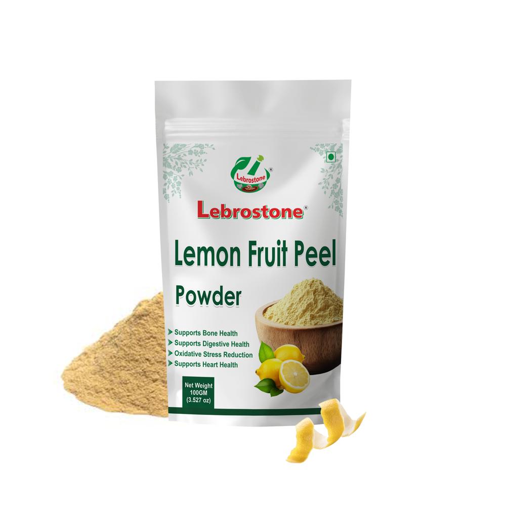 Lebrostone Lemon Fruit Peel Powder | Rich in Vitamin C, Boosts Immunity, Supports Digestion, Detox, Skin Care |100g
