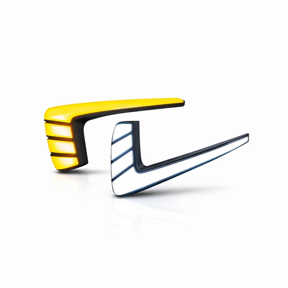 K D LED DRL Fog Lamp Cover for Maruti Suzuki DZIRE 2015 MATRIX White DRL & Amber Indicator