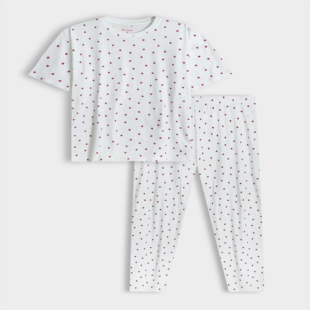 W13315 PRIMARK Ladies Printed Pyjama Set