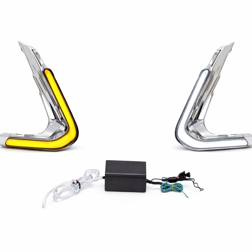 K D LED DRL Fog Lamp Cover for Maruti Suzuki DZIRE 2020 White DRL & Amber Indicator