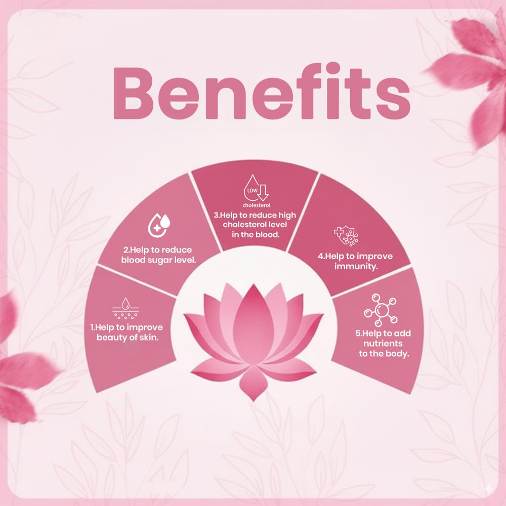 Lebrostone Lotus Petals Powder | Herbal Powder for Skin Beauty, Blood Sugar & Cholesterol Support, Immunity & Nutrient Enrichment | 100g