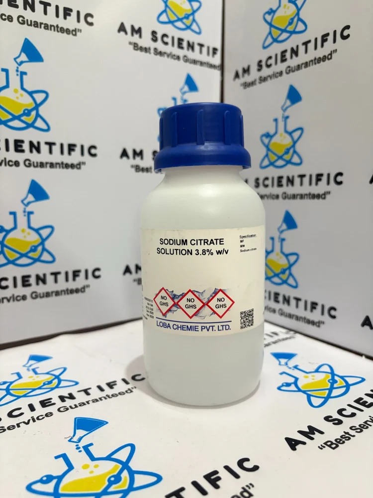 Sodium Citrate Solution 3.8% W/V 500ml Loba