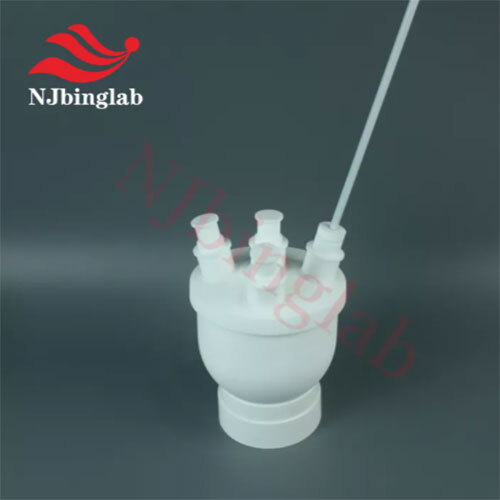 PTFE Round Bottom Flask, 1000ml With 4 Neck Sealed Stirring Paddle