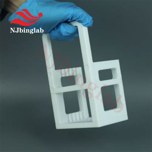 Semiconductor 4-inch Mask Cleaning Basket With 5 Independent Slot, made of PTFE