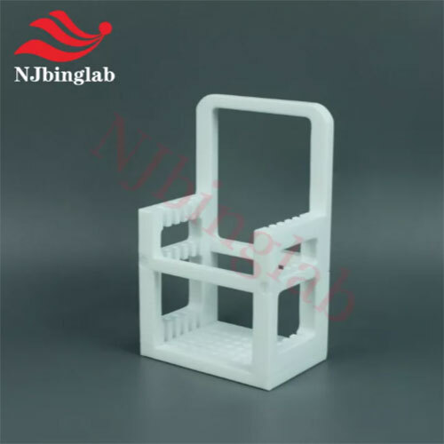 Semiconductor 4-inch Mask Cleaning Basket With 5 Independent Slot, made of PTFE