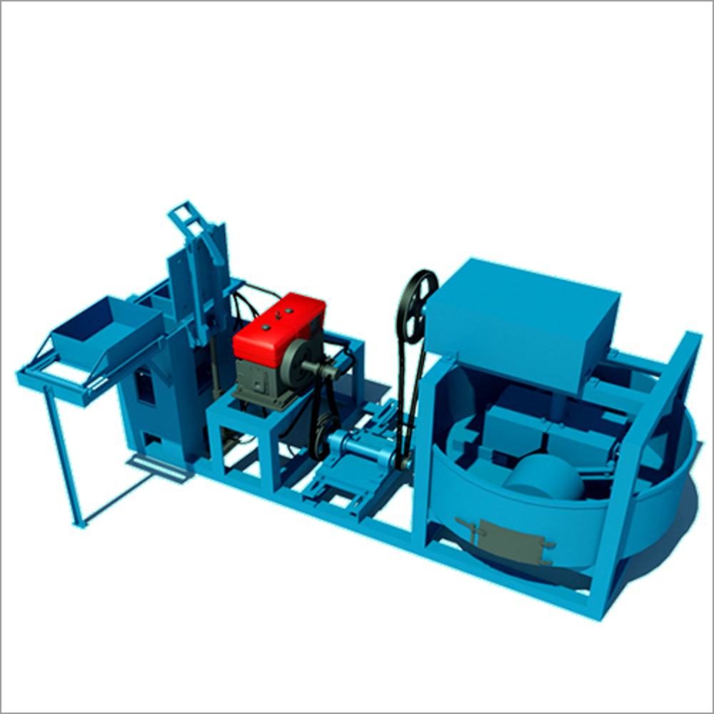 3 Bricks Making Machine With Hopper - Feature: Low Weight